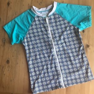 Garnet Hill child’s 10 Rash guard swim cover up